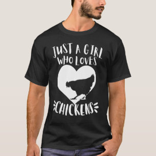 Gewoon Een Meisje Dat Van Kippen Houdt Schattig Wi T-shirt