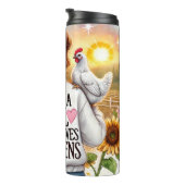 Gewoon een meisje dat van kippen houdt thermosbeker (Geroteerd rechts)