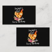 gewoon een meisje dat van kippen houdt visitekaartje (Voorkant / Achterkant)