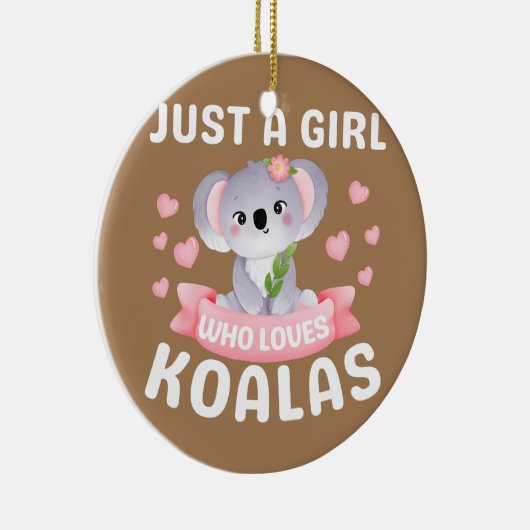 Gewoon een meisje dat van Koala Beer houdt... pap  Keramisch Ornament (Rechts)