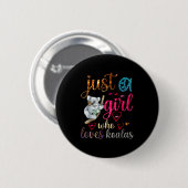 Gewoon een meisje dat van Koala Beer vader moeder Ronde Button 5,7 Cm (Voorkant /achterkant)