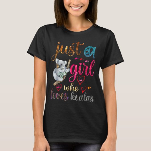 Gewoon Een Meisje Dat Van Koala Beer Vader Moeder T-shirt (Voorkant)
