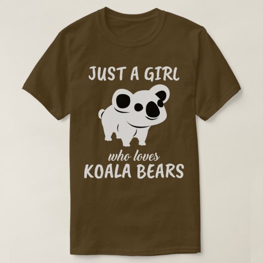 Gewoon een meisje dat van Koala Beren houdt T-shirt (Design voorkant)