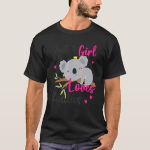 Gewoon een meisje dat van Koala Cute Koala Beer ho T-shirt