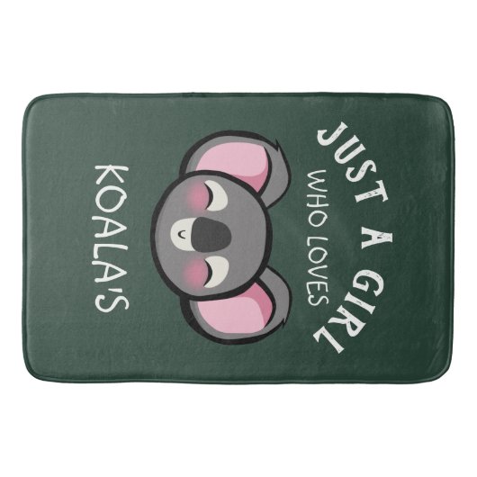 Gewoon een meisje dat van Koala houdt Badmat (Voorkant)