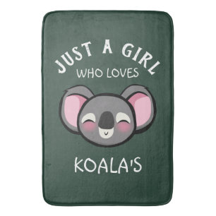 Gewoon een meisje dat van Koala houdt Badmat
