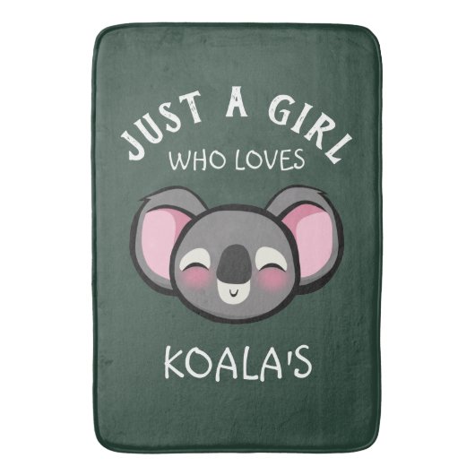 Gewoon een meisje dat van Koala houdt Badmat (Voorkant Verticaal)