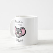 Gewoon een meisje dat van Koala houdt Koffiemok (Voorkant links)