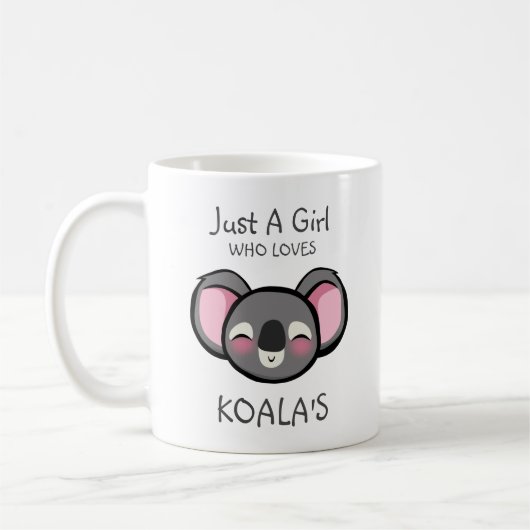 Gewoon een meisje dat van Koala houdt Koffiemok (Links)