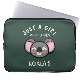 Gewoon een meisje dat van Koala houdt Laptop Sleeve