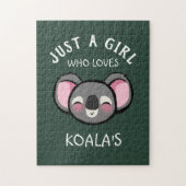 Gewoon een meisje dat van Koala houdt Legpuzzel (Verticaal)