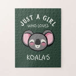 Gewoon een meisje dat van Koala houdt Legpuzzel