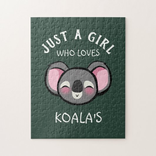 Gewoon een meisje dat van Koala houdt Legpuzzel (Verticaal)