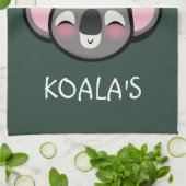 Gewoon een meisje dat van Koala houdt Theedoek (Gevouwen)