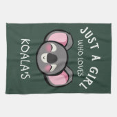 Gewoon een meisje dat van Koala houdt Theedoek (Horizontaal)