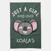 Gewoon een meisje dat van Koala houdt Theedoek (Verticaal)