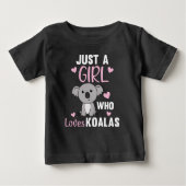 Gewoon een meisje dat van Koalas Cute Koala Beer T (Voorkant)