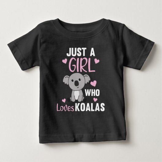 Gewoon een meisje dat van Koalas Cute Koala Beer T (Voorkant)