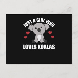 Gewoon een meisje dat van Koalas houdt - Cute Koal Briefkaart