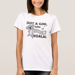 Gewoon een meisje dat van Koalas houdt - Cute Koal T-shirt