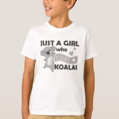 Gewoon een meisje dat van Koalas houdt - Cute Koal T-shirt (Voorkant)