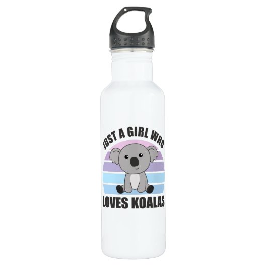 Gewoon een meisje dat van Koalas houdt - Cute Koal Waterfles (Voorkant)