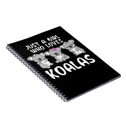 Gewoon een meisje dat van Koalas houdt Gifts Koala Notitieboek (Rechterzijde)