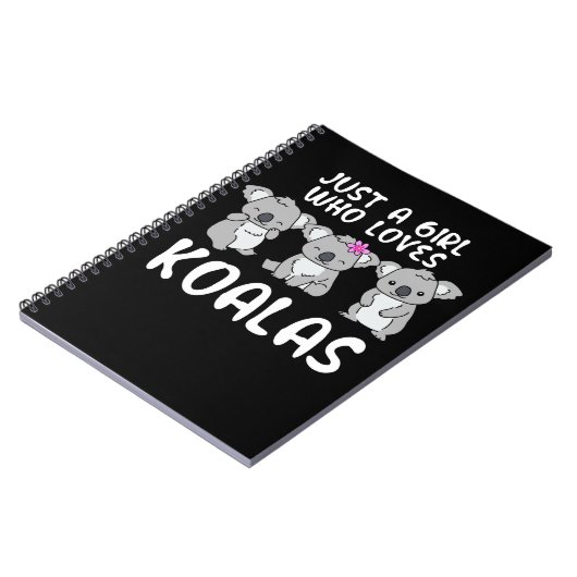 Gewoon een meisje dat van Koalas houdt Gifts Koala Notitieboek (Linkerzijde)