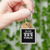 Gewoon een meisje dat van Koalas houdt Gifts Koala Sleutelhanger (Hand)