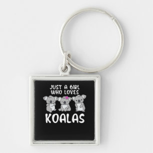 Gewoon een meisje dat van Koalas houdt Gifts Koala Sleutelhanger