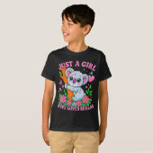 Gewoon een meisje dat van koala's houdt leuk grapp t-shirt (Voorkant volledig)