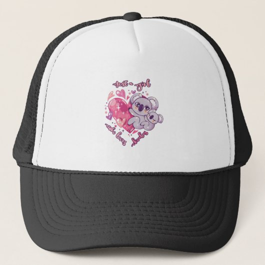 Gewoon Een Meisje Dat Van Koala's Houdt Trucker Pet (Voorkant)