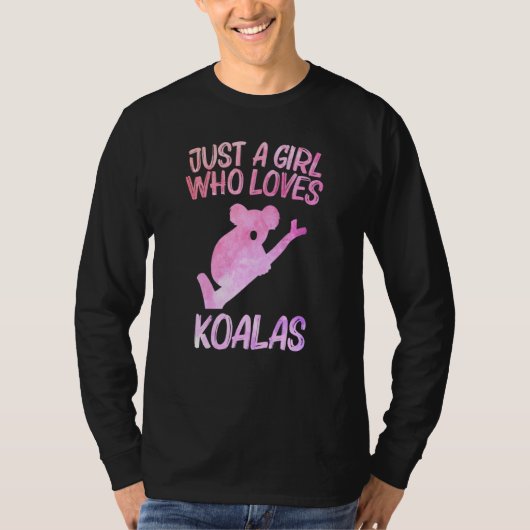 Gewoon een meisje dat van Koalas houdt voor vrouwe T-shirt (Voorkant)