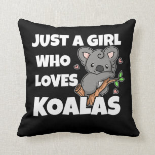 Gewoon een meisje dat van Koalas Koala Beer Costum Kussen