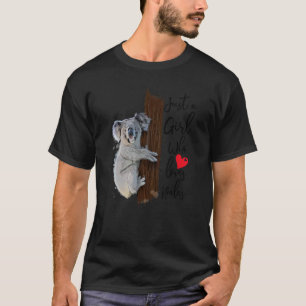 Gewoon een meisje dat van Koalas Waterverf Koala W T-shirt