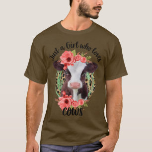 Gewoon een meisje dat van Koe boer houdt T-shirt