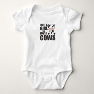 Gewoon een meisje dat van Koe Koe Boerderij Calf h Romper