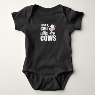 Gewoon een meisje dat van Koe Koe Boerderij Calf h Romper