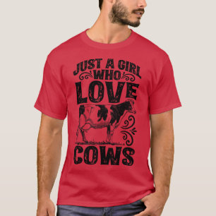 Gewoon een meisje dat van Koeien houdt Funny Koe L T-shirt