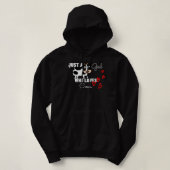 Gewoon een meisje dat van Koeien houdt, grappige b Hoodie (Design voorkant)
