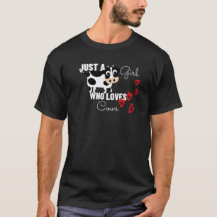 Gewoon een meisje dat van Koeien houdt, grappige b T-shirt
