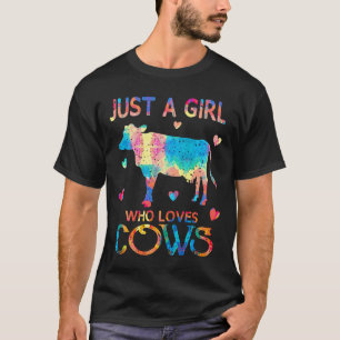 Gewoon Een Meisje Dat Van Koeien Houdt Koeienboerd T-shirt