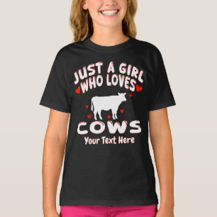 Gewoon Een Meisje Dat Van Koeien Houdt Persoonlijk T-shirt