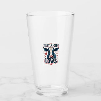 Gewoon een meisje dat van koeien houdt Retro neon  Glas