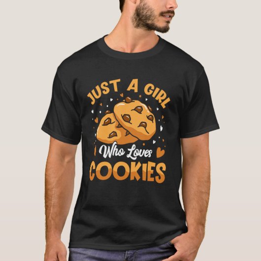 Gewoon Een Meisje Dat Van Koekjes Houdt T-shirt (Voorkant)