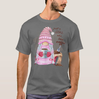 Gewoon een meisje dat van koffie houdt, meisje met t-shirt