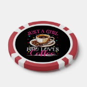 Gewoon een meisje dat van koffie houdt poker chips (Enkel)