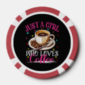 Gewoon een meisje dat van koffie houdt poker chips (Achterkant)