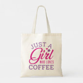 Gewoon een meisje dat van koffie houdt tote bag (Achterkant)