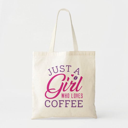 Gewoon een meisje dat van koffie houdt tote bag (Voorkant)